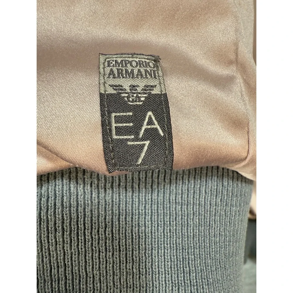 VTG‎ Y2K Emporio Armani Satin Bomber Jacket Pink Grey Reversible EA7 Logo XS